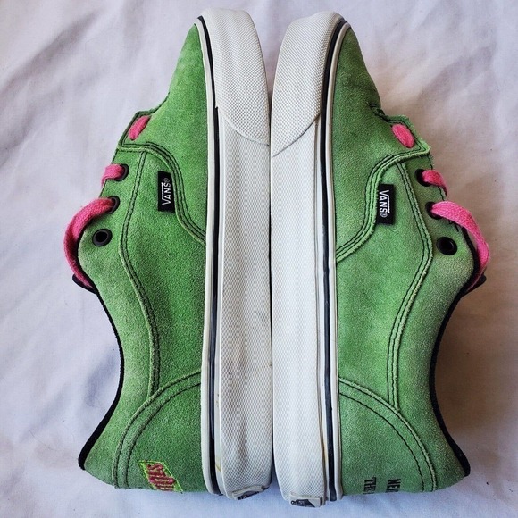 Vans x Sex Pistols Rowley Style 99s Leather Sneakers Green Mens Size 7/Women 8.5 - Picture 6 of 12